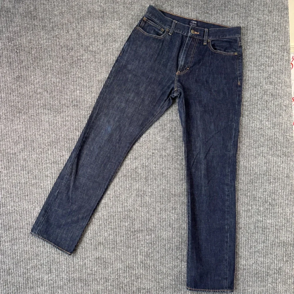 J. Crew The Bleecker Jeans Mens 30x30 Dark Wash Denim Five Pocket‎ Straight Leg
